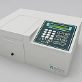 White Commercial Analytical Equipment with Digital Display Screen and Control Panel Buttons 3d model