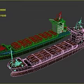 Two Cargo Ships With Red Deck And Brown Hull On Water Surface