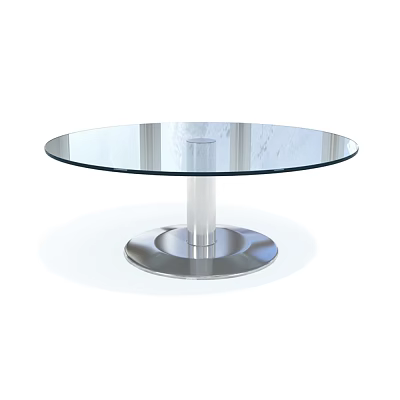 Coffee table glass coffee table round glass coffee table 3d model