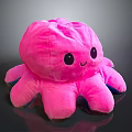 Soft Pink Octopus Plush Toy With Cute Smiling Face And Tentacles