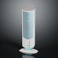 Sleek Modern Vertical Bluetooth Speaker With Transparent Panel And LED Controls