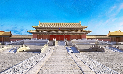 Ancient Chinese-style Taidian 3d model