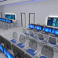 Modern Classroom Virtual Simulation Classroom Computer Classroom Robot Classroom Professional Classroom Maker 3d model