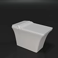 Modern White Toilet Design With Sleek Surface And Compact Structure 3d model