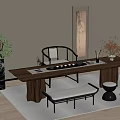 New Chinese Tea Table 3d model