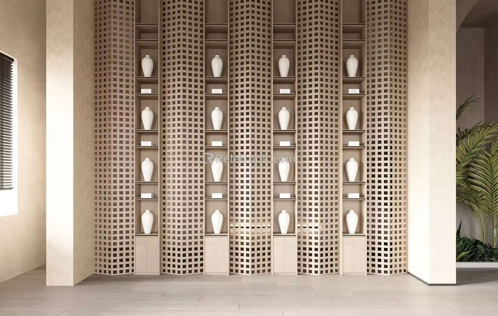 New Chinese Partition Screen 3d model