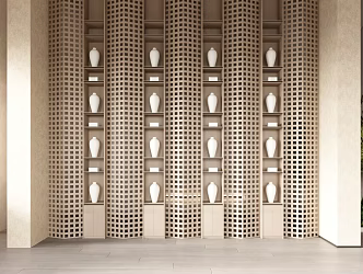 New Chinese Partition Screen 3d model