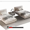 Modern single bedside table 3d model
