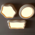 Simple atmosphere high-end living room lamp bedroom lamp ceiling lamp square round geometric shape lamp combination 3d model