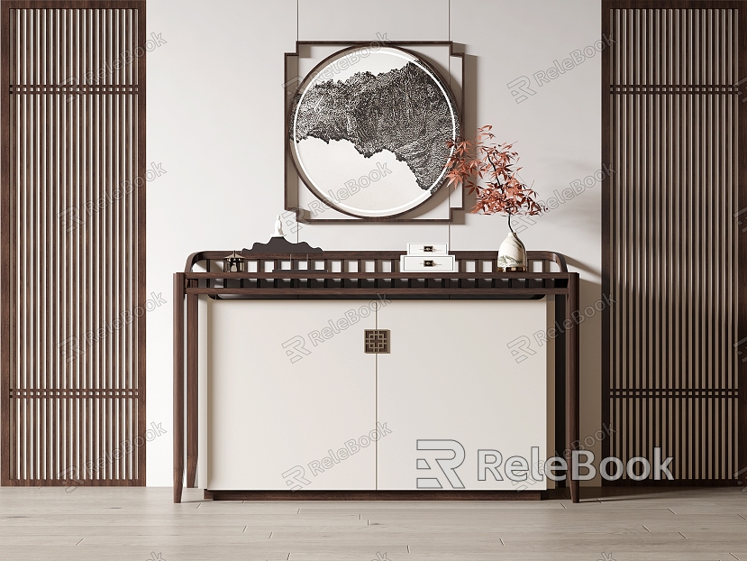 New Chinese-style Entrance Cabinet model