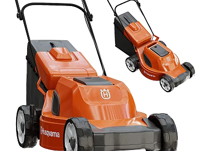 Husqvarna Professional Grade Industrial Orange Lawn Mowers With Efficient Cutting Technology 3d model