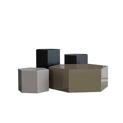 Modern Multi Colored Decorative Ornament Set With Geometric Shapes And Sleek Finish 3d model