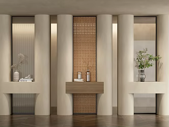 Quiet Middle Ancient Screen Partition 3d model