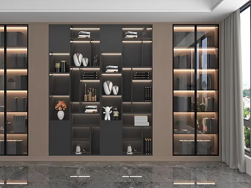 Modern bookcase (ID:ggach984795)