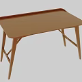Wooden Office Desk With Tray Style Top And Crossed Legs Modern Design