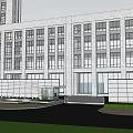 Modern Industrial Factory Building Exterior With Large Glass Windows And Clean Architectural Lines