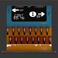 Self Service Payment Terminal With Digital Cost Display Cash Card Options And Red Buttons