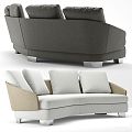 minotti modern multi-person sofa sofa double sofa leisure sofa living room sofa leather sofa corner sofa 3d model