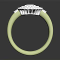 Elegant Gold Ring With Diamond Center Stone And Small Diamond Accents