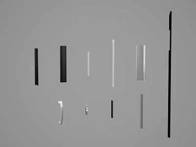 Modern Stylish Handles In Various Designs And Colors For Home Furniture Decoration 3d model