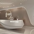 Modern Front Desk 3d model
