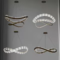 Modern Elegant Chandeliers With Unique Circular And Spiral Designs And Warm Lighting