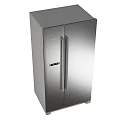 Stainless Steel Double Door Refrigerator With Modern Design And Digital Control Panel