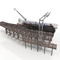 Industrial Equipment Featuring Crane Metal Track And Structural Support System