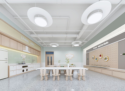 Modern Kindergarten Kitchenette 3d model