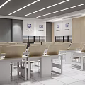 Modern Classroom Computer Classroom 3d model