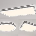 Modern LED Ceiling Lights With Rectangular Round And Polygonal Shapes For Home Illumination 3d model