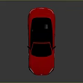 Red Sports Car With Black Roof And Sleek Modern Sporty Exterior Design Features