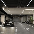 Modern Parking Lounge Underground Parking Lobby 3d model