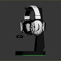 Computer Gaming Headsets With Microphone Black And White RGB Stand Mount Design