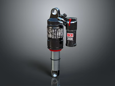 Black Red Shock Design Hardware Tool With Cylindrical Body And Industrial Components 3d model