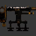 Vintage Precision Optical Measuring Instrument With Circular Dial Telescope And Brass Fittings