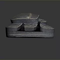Scarab Shaped Stone Sculpture Carving With Intricate Patterns And Segmented Design