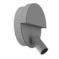 Modern Black Semicircular Metal Wall Light with Illuminated Wall Mounted Design