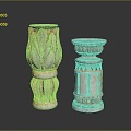 Jane European Pillar Stone Carving Marble Carving Park Stone Pillar 3d model