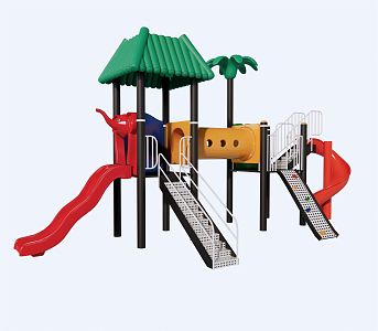 Modern slide children's park slide rides 3d model