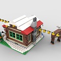 LEGO Toy Blocks Christmas Cottage Christmas Reindeer 3d model