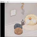 Bubble Sofa Lazy Sofa European Style Light Luxury Fashion Modern 3d model