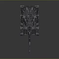 Detailed Modern 3D Tank Model With Armored Plates And Long Cannon Barrel