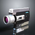 Vintage Canon Electronic Camera With Classic Design And Large Zoom Lens