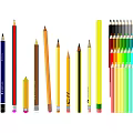 Vibrant Colored Wooden Pencils With Various Shades And Different Colors Arranged