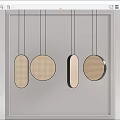 New Chinese Chandelier Rattan Chandelier 3d model