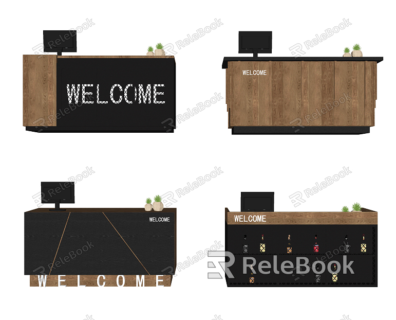 Modern Reception Desk Front Desk model