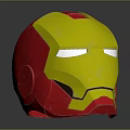 Weapon Style Iron Man Helmet With Yellow Red Metallic Finish And Glowing Eyes