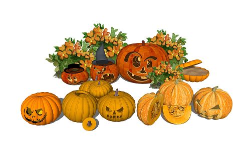 Halloween Pumpkin Modern Pumpkin 3d model