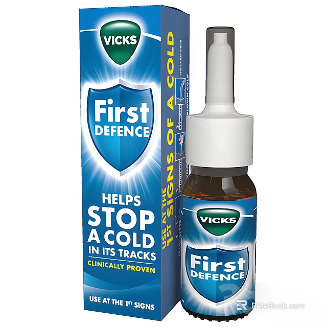 Vicks First Defence Clinically Proven Cold Stopping Nasal Spray for Daily Living 3d model 